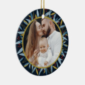 カスタムフォトゴールデンボタニークリスマス セラミックオーナメント (右)