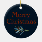 カスタムフォトゴールデンボタニークリスマス セラミックオーナメント (裏面)