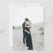 カスタムフォトゴールデン虹彩花結婚黒 セーブザデート (裏面)