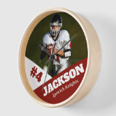 カスタムフォトサッカーコーチ感謝してい選手あなたギフト 壁時計 (傾斜)