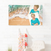 カスタムフォトサンディ海ビーチ葬祭記念 横断幕 (インサイチュ)