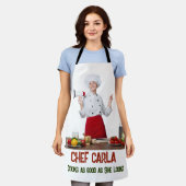 カスタムフォトシェフ エプロン (着用した状態)