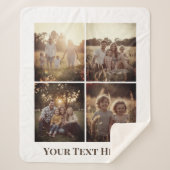 カスタムフォトシェルパブランケットおばあちゃんのギフト シェルパブランケット (正面)