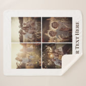 カスタムフォトシェルパブランケットおばあちゃんのギフト シェルパブランケット (正面(横))