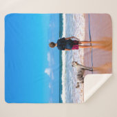 カスタムフォトシェルパブランケットと自分のデザイン シェルパブランケット (正面(横))