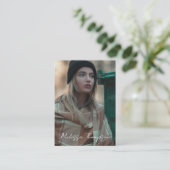 カスタムフォトシック台本タイポグラフィ写真家 名刺 (スタンド正面)