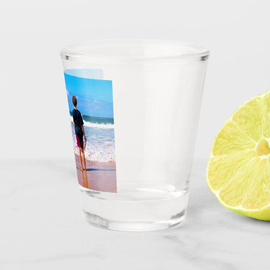 カスタムフォトショットガラスのギフトあなたの写真お気に入りの ショットグラス (右)