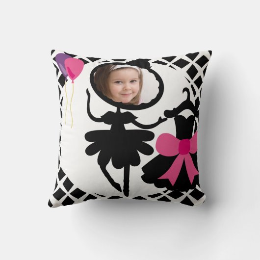 カスタムフォトシルエットバレリーナ枕 クッション (裏面)