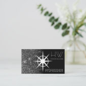 カスタムフォトシルバエレガントーグリッタープロフェッショナル 名刺 (スタンド正面)