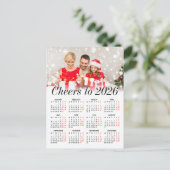 カスタムフォトシンプルカモダンレンダー2026ファミリー シーズンポストカード (スタンド正面)