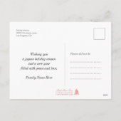 カスタムフォトシンプルカモダンレンダー2026ファミリー シーズンポストカード (裏面)