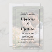 カスタムフォトシンプルシッミニマルク結婚ズ 招待状 (正面)