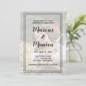 カスタムフォトシンプルシッミニマルク結婚ズ 招待状 (スタンド正面)