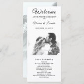 カスタムフォトシンプルスエレガントト |モダン結婚 プログラム (正面/裏面)