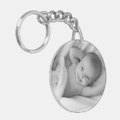 カスタムフォトシンプルフォト白黒 キーホルダー (正面左)