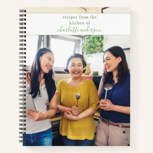 カスタムフォトシンプルレシピ ノートブック (正面)