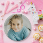 カスタムフォトシンプル顔 ペーパープレート (パーティー)