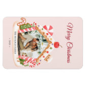 カスタムフォトジンジャーブレッドハウスメリークリスマス マグネット (横)