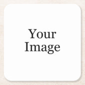 カスタムフォトスクエア紙コースター スクエアペーパーコースター (正面)