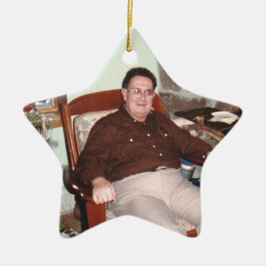 カスタムフォトスターズインザスカイ記憶オーナメント セラミックオーナメント (正面)