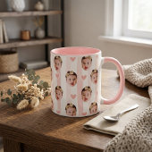 カスタムフォトストライプカップ | 赤ちゃんの顔がかわいい マグカップ
