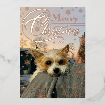 カスタムフォトスノーフレークタイポグラフィクリスマス