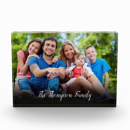 カスタムフォトスパーソナライズされたクリプト名 フォトブロック (正面)