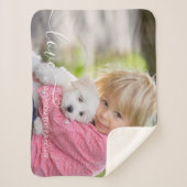 カスタムフォトスパーソナライズされたトモダンスクリプトの愛 シェルパブランケット (正面)