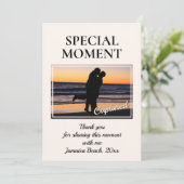カスタムフォトスペシャルモーメントサンキューカード サンキューカード (スタンド正面)