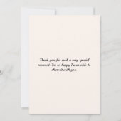 カスタムフォトスペシャルモーメントサンキューカード サンキューカード (裏面)