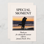 カスタムフォトスペシャルモーメントサンキューカード サンキューカード (正面/裏面)