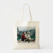 カスタムフォトタイプライターのキャプション トートバッグ (正面)