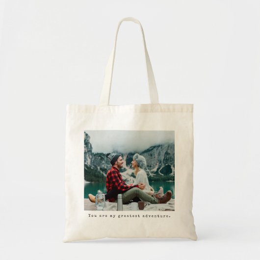 カスタムフォトタイプライターのキャプション トートバッグ (正面)