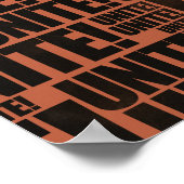 カスタムフォトタイポグラフィユナイト!ポスター ポスター (角)