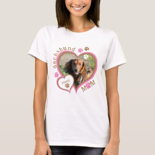 カスタムフォトダックスフンドママTシャツ Tシャツ