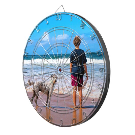 カスタムフォトダーツボードギフトのパーソナライズされた ダーツボード (正面右)