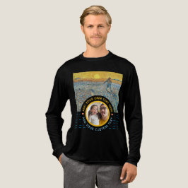 カスタムフォトテキスト – ゴッホ アート 誕生日 ホリデー トライブレンドTシャツ