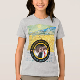 カスタムフォトテキスト – ゴッホ アート 誕生日 祝日 トライブレンドTシャツ