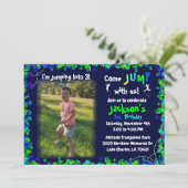 カスタムフォトトランポリン誕生日パーティー招待 招待状 (スタンド正面)