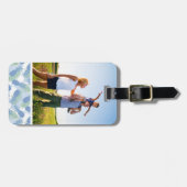 カスタムフォトトロピカルパステルパイナップル ラゲッジタグ (正面横)