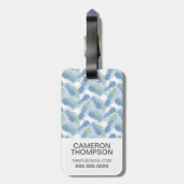 カスタムフォトトロピカルパステルパイナップル ラゲッジタグ (裏面縦)