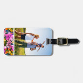 カスタムフォトトロピ葉カルと花 ラゲッジタグ (正面横)