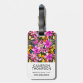 カスタムフォトトロピ葉カルと花 ラゲッジタグ (裏面縦)
