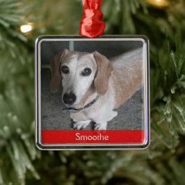 カスタムフォトドッグオーナメント メタルオーナメント