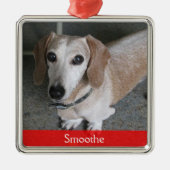 カスタムフォトドッグオーナメント メタルオーナメント (正面)