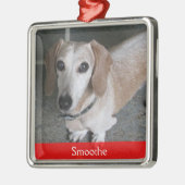 カスタムフォトドッグオーナメント メタルオーナメント (左)