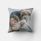 カスタムフォトドッグベビーキープサーダブル側面 クッション (裏面)