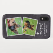 カスタムフォトドッグペット猫コラージュカット引用文写真 Case-Mate iPhoneケース (裏面(横))