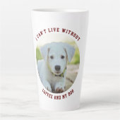 カスタムフォトドッグラテマグカップ カフェラテマグ (正面)