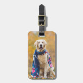 カスタムフォトドッグ愛人ペットパーソナライズされた ラゲッジタグ (正面縦)